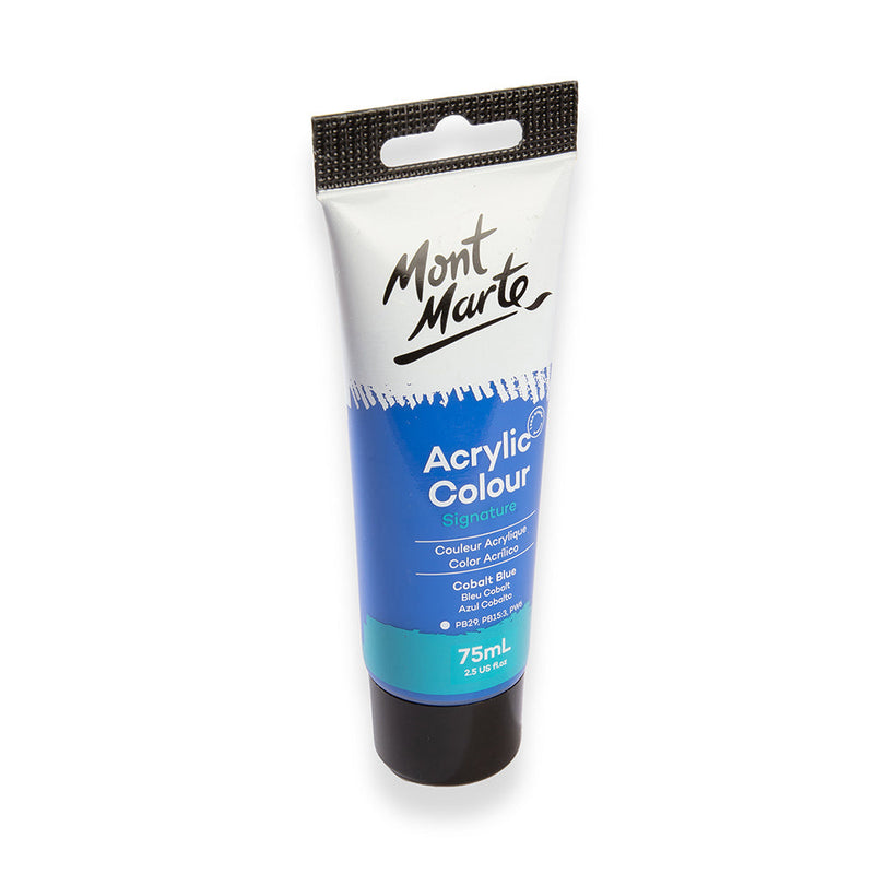 Monte Marte Acrylic Colour Paint Signature 75ml (2.5 US fl.oz) Tube - Cobalt Blue