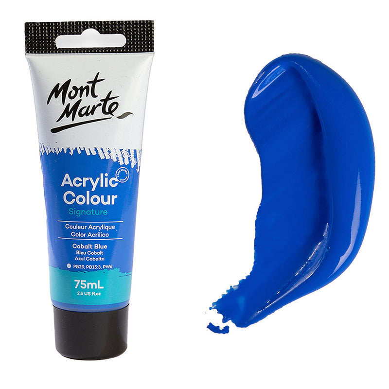 Monte Marte Acrylic Colour Paint Signature 75ml (2.5 US fl.oz) Tube - Cobalt Blue