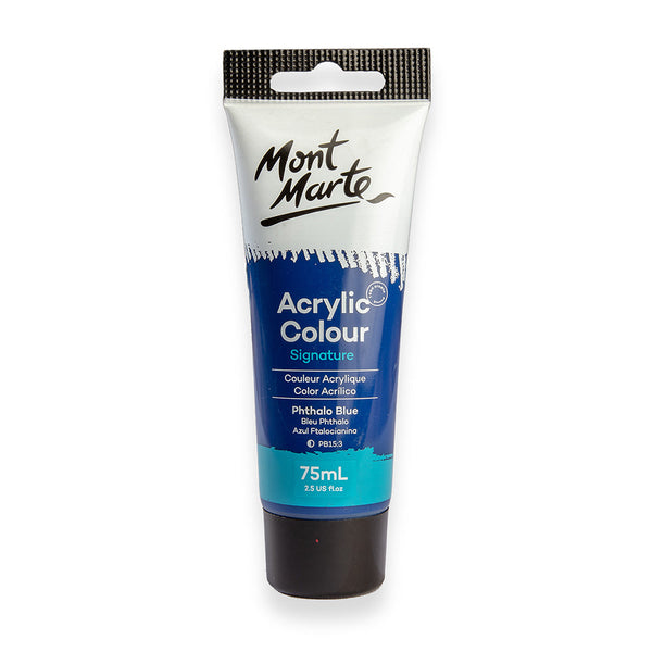 Monte Marte Acrylic Colour Paint Signature 75ml (2.5 US fl.oz) Tube - Phthalo Blue