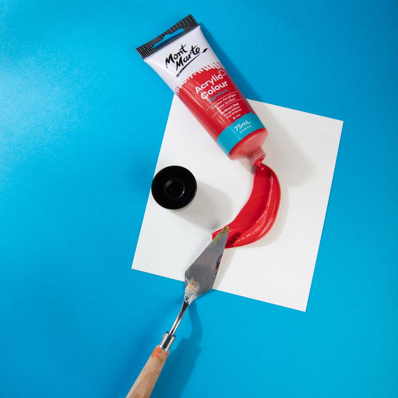 Monte Marte Acrylic Colour Paint Signature 75ml (2.5 US fl.oz) Tube - Brilliant Red