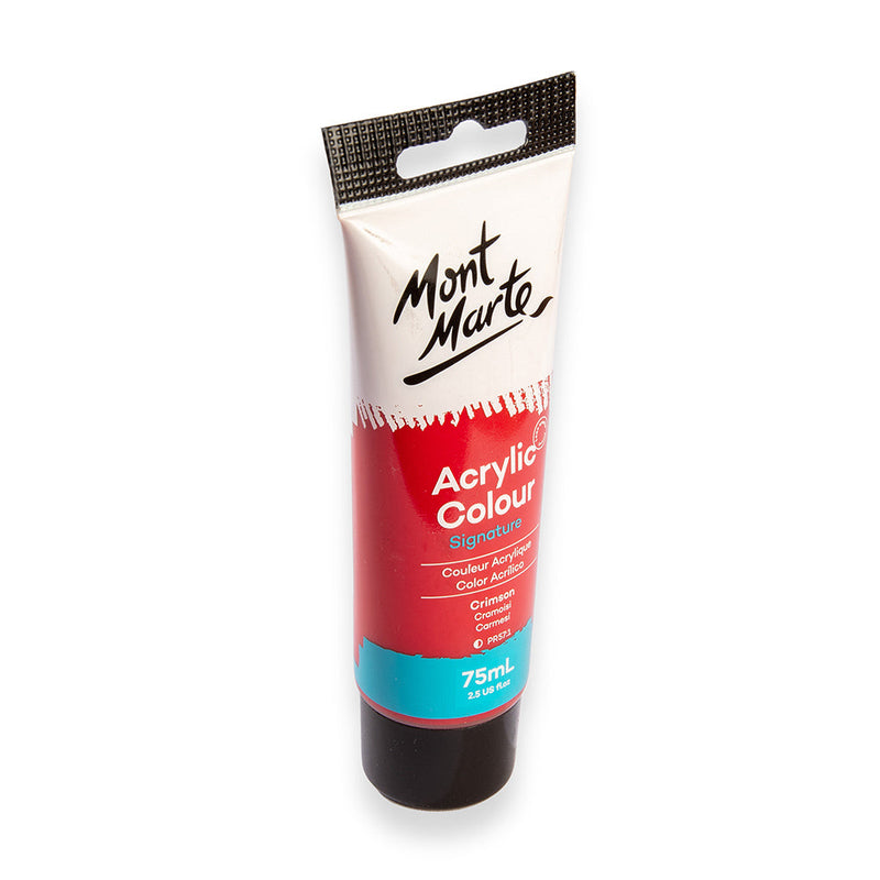 Monte Marte Acrylic Colour Paint Signature 75ml (2.5 US fl.oz) Tube - Crimson