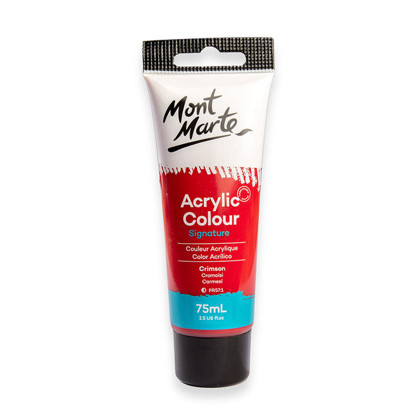 Monte Marte Acrylic Colour Paint Signature 75ml (2.5 US fl.oz) Tube - Crimson