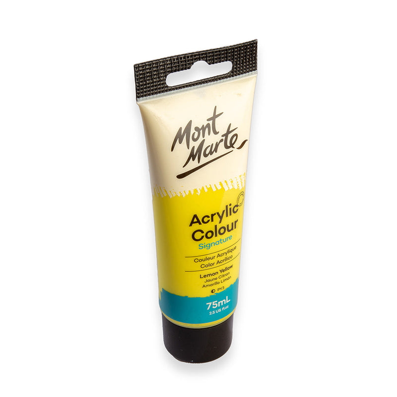 Acrylic Colour Paint Signature 75ml (2.5 US fl.oz) Tube - Lemon Yellow