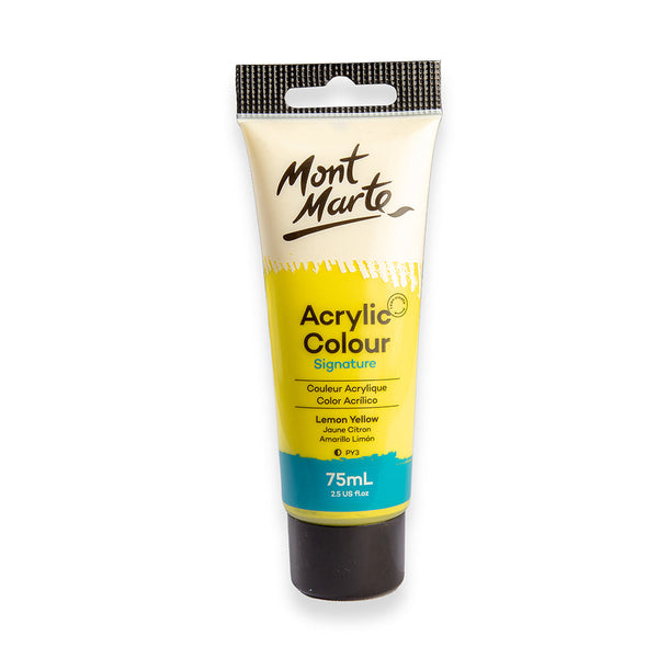 Acrylic Colour Paint Signature 75ml (2.5 US fl.oz) Tube - Lemon Yellow