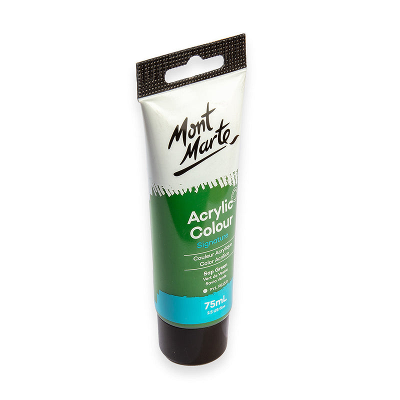 Monte Marte Acrylic Colour Paint Signature 75ml (2.5 US fl.oz) Tube - Sap Green