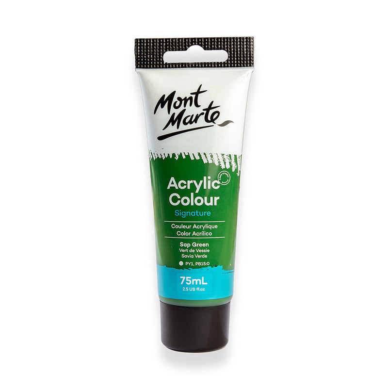 Monte Marte Acrylic Colour Paint Signature 75ml (2.5 US fl.oz) Tube - Sap Green