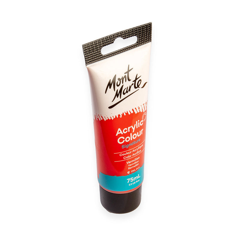 Monte Marte Acrylic Colour Paint Signature 75ml (2.5 US fl.oz) Tube - Vermilion