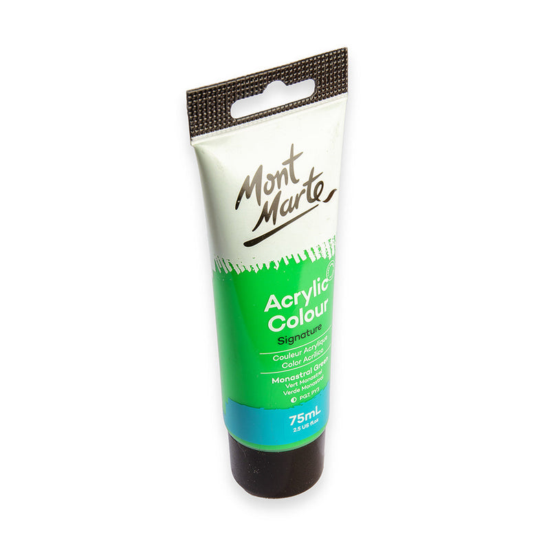 Monte Marte Acrylic Colour Paint Signature 75ml (2.5 US fl.oz) Tube - Monastral Green