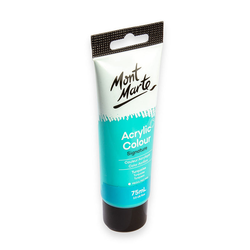 Monte Marte Acrylic Colour Paint Signature 75ml (2.5 US fl.oz) Tube - Turquoise