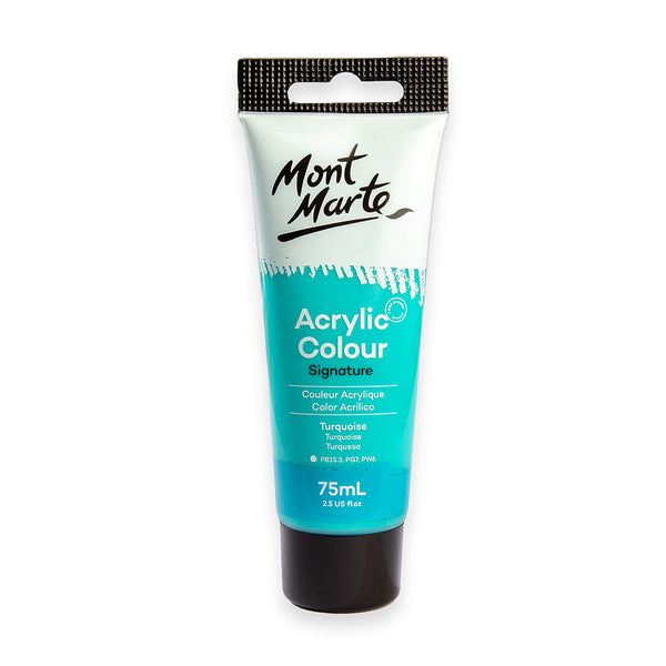 Monte Marte Acrylic Colour Paint Signature 75ml (2.5 US fl.oz) Tube - Turquoise