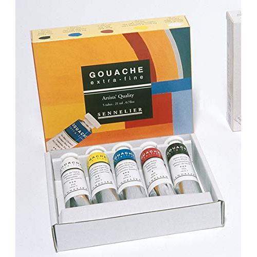 Sennelier Extra fine Artists Quality Gouache Paint Starter Set 5 X 21 ml