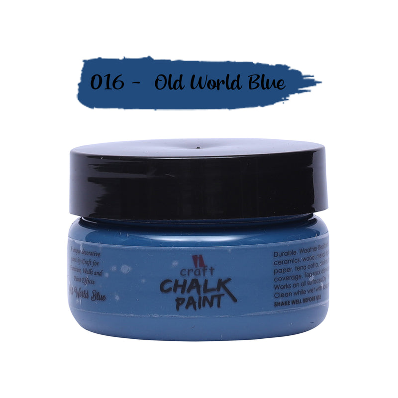 iCraft Chalk Paint -Old World Blue, 50ml