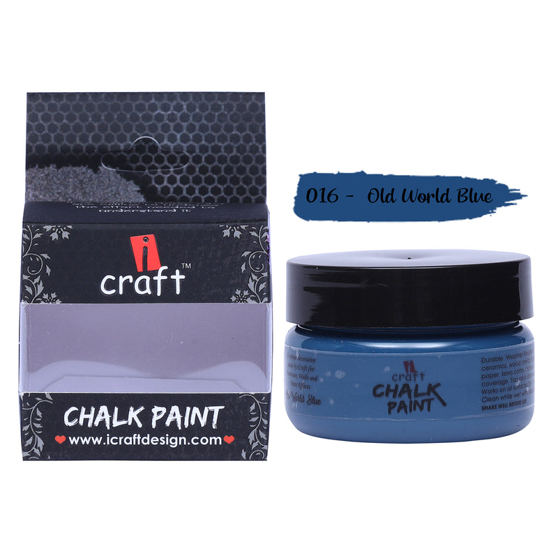 iCraft Chalk Paint -Old World Blue, 50ml