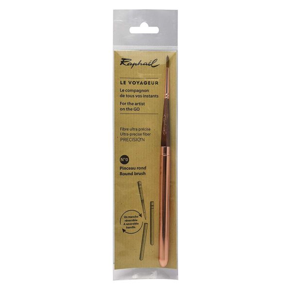 Raphael Precision Soft Synthetic Pocket Travel Brush with Reversible Handle Size – 0