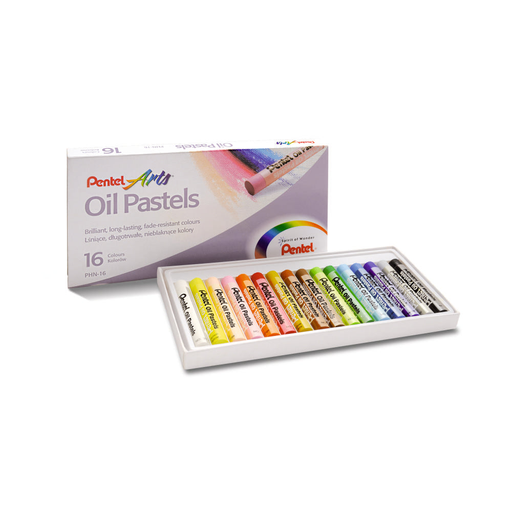 Pentel PHN-16U OIL PASTELS COLOUR STICK -SET OF 16 PCS