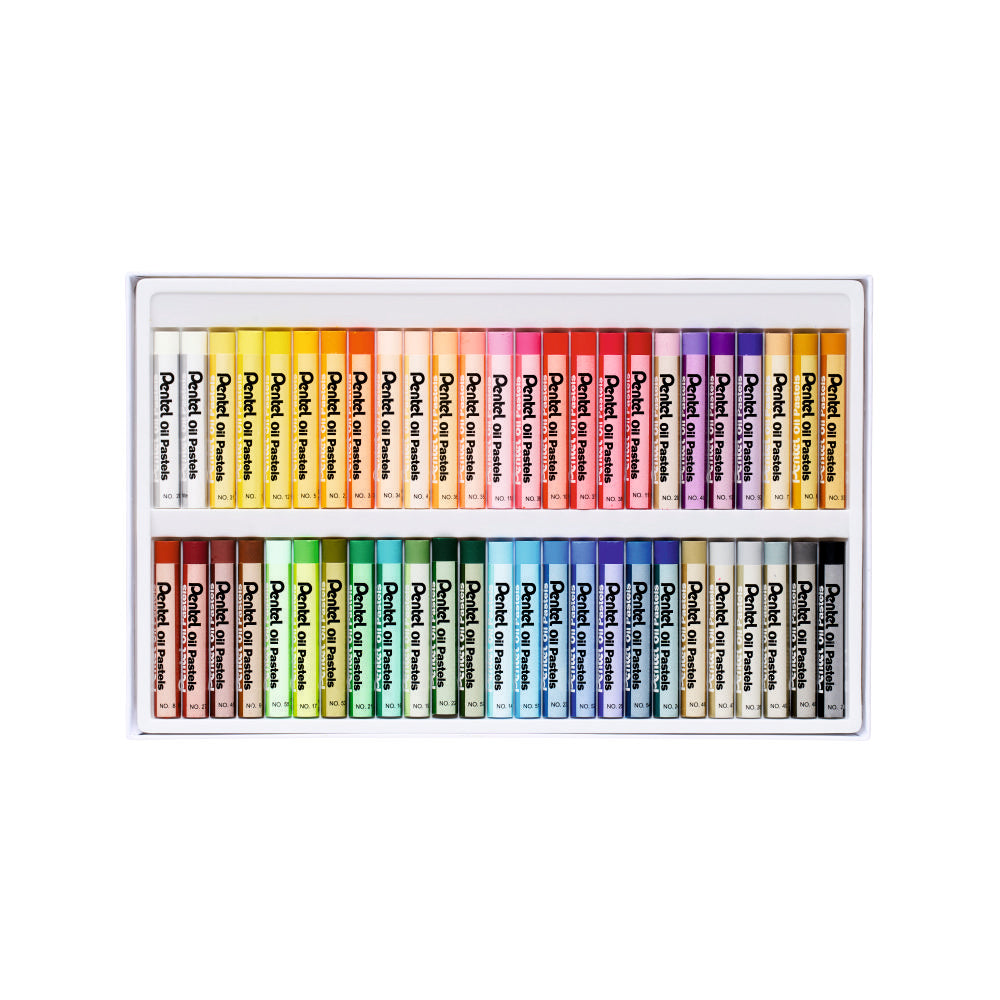 Pentel PHN-50U OIL PASTELS COLOUR STICK -SET OF 50 PCS