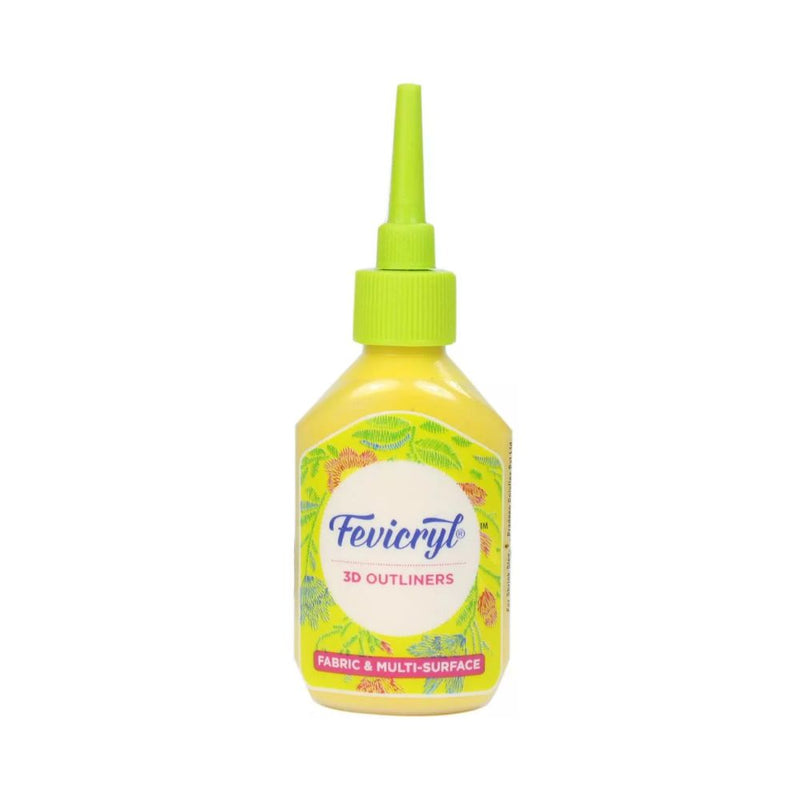 FEVICRYL 3D OUTLINER 20ML-308 PEARL GOLDEN YELLOW, Pack of 2