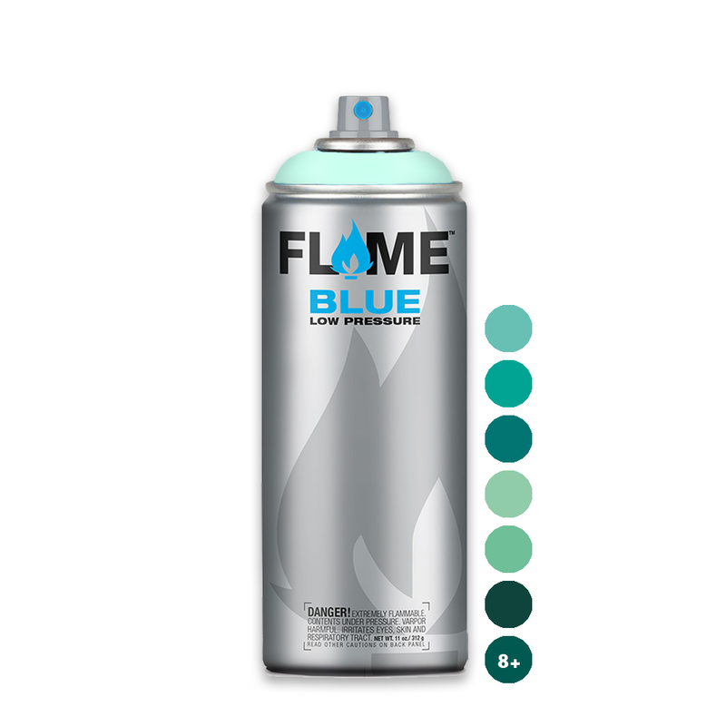 Flame Blue Low Pressure Acrylic Aqua Pastel Colour Graffiti Spray Paint - FB 614 (400ml)