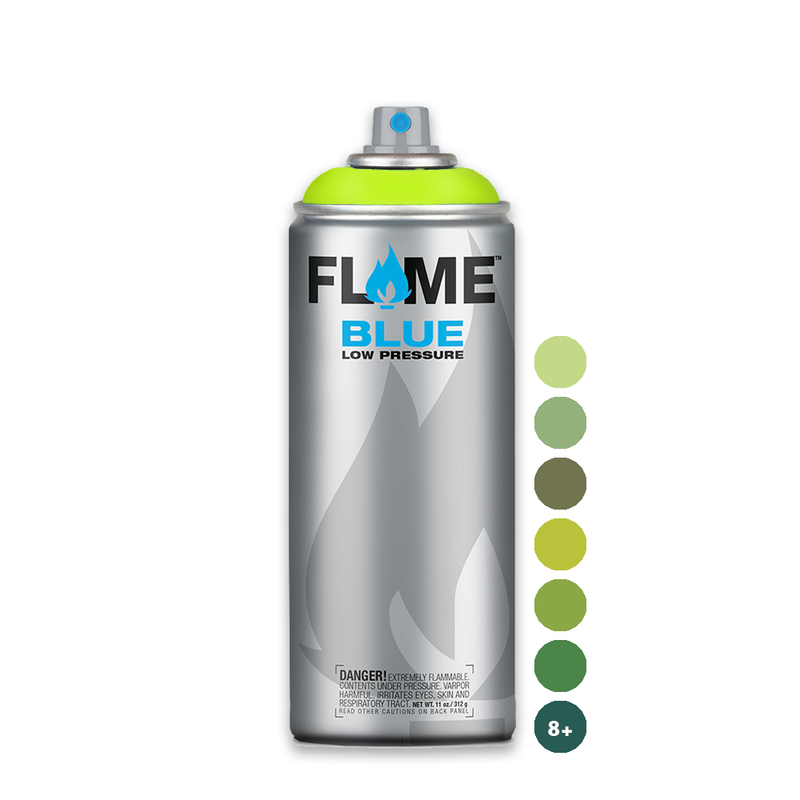 Flame Blue Low Pressure Acrylic Grass Green Colour Graffiti Spray Paint - FB 628 (400ml)