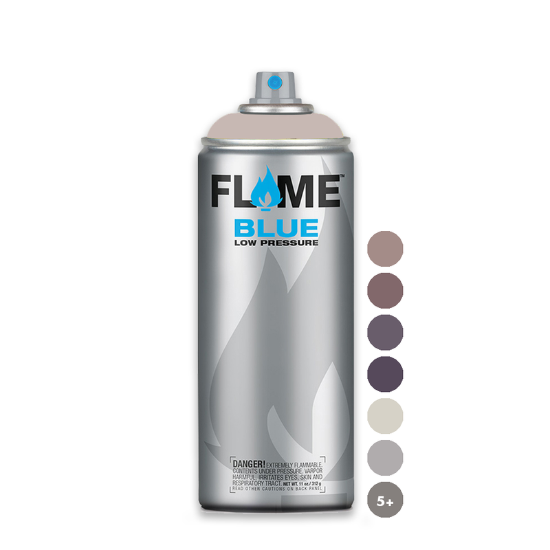 Flame Blue Low Pressure Acrylic Light Grey Neutral Colour Graffiti Spray Paint - FB 834 (400ml)