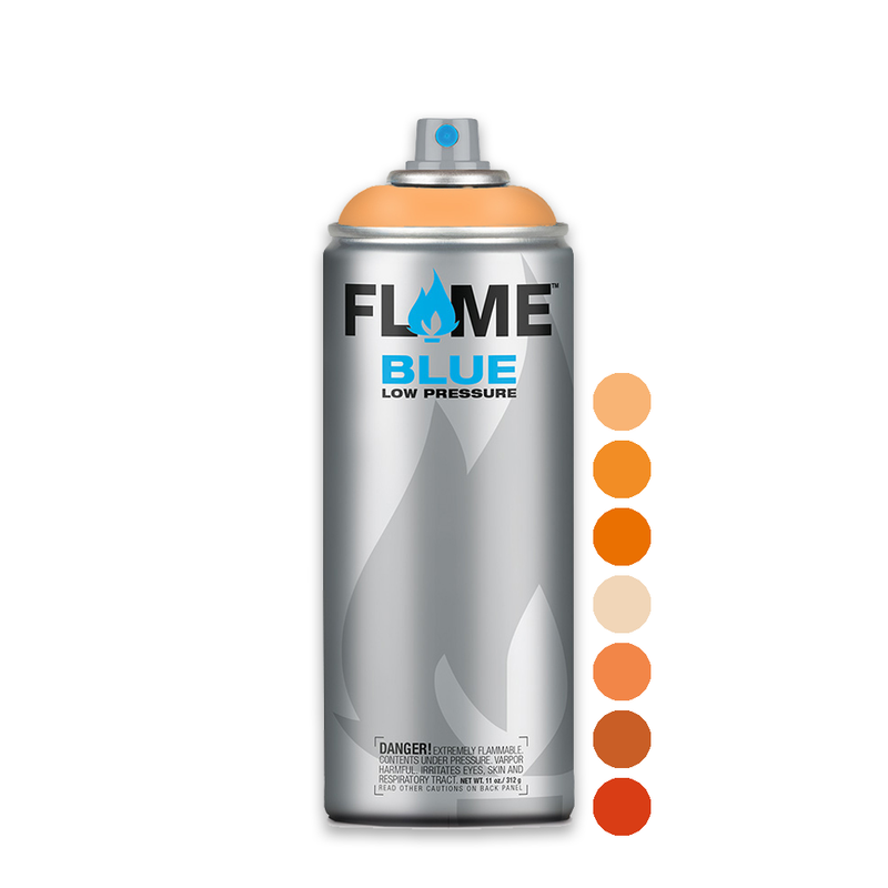 Flame Blue Low Pressure Acrylic Pastel Orange Colour Graffiti Spray Paint - FB 202 (400ml)