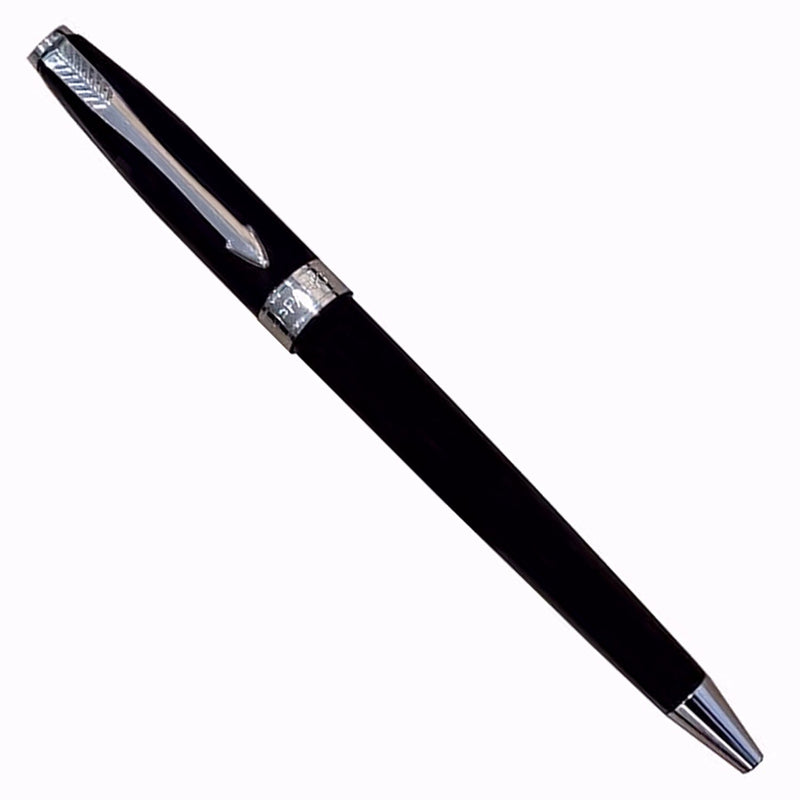 Parker Fusion Lacque Black Chrome Trim Ballpoint Pen