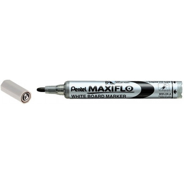 Pentel MWL5S-A MAXIFLOW WHITEBOARD MARKER BULLET FINE BLACK