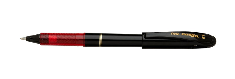 Pentel BL410 ENERGEL BOLD PEN RED INK - 5PC PACK