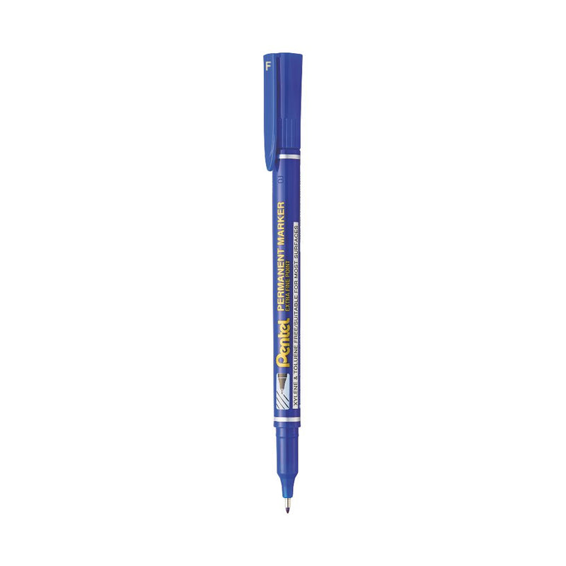 Pentel NF450 PERMANENT MARKER -10PC BOX, BLUE INK