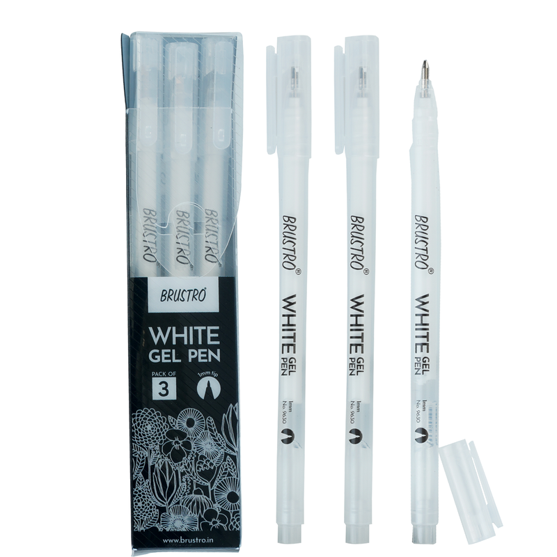 Brustro White Gel Pen Pack of - 3