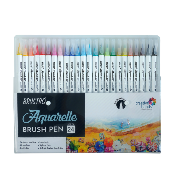 Brustro Aquarelle Watercolour Brush Pen Set of 24