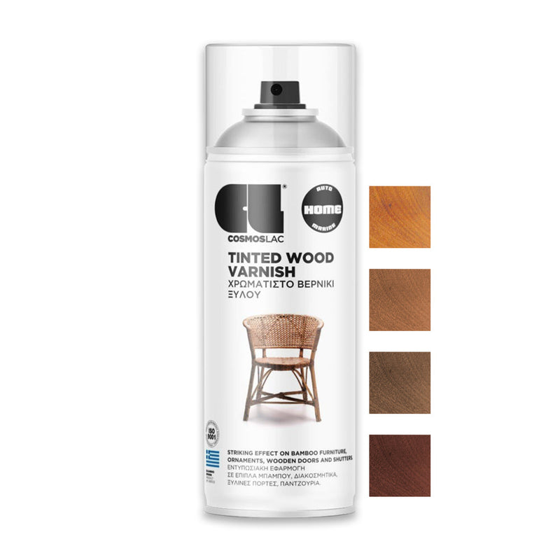 COSMOS LAC Wood Varnish - 400 ml, Mahogony