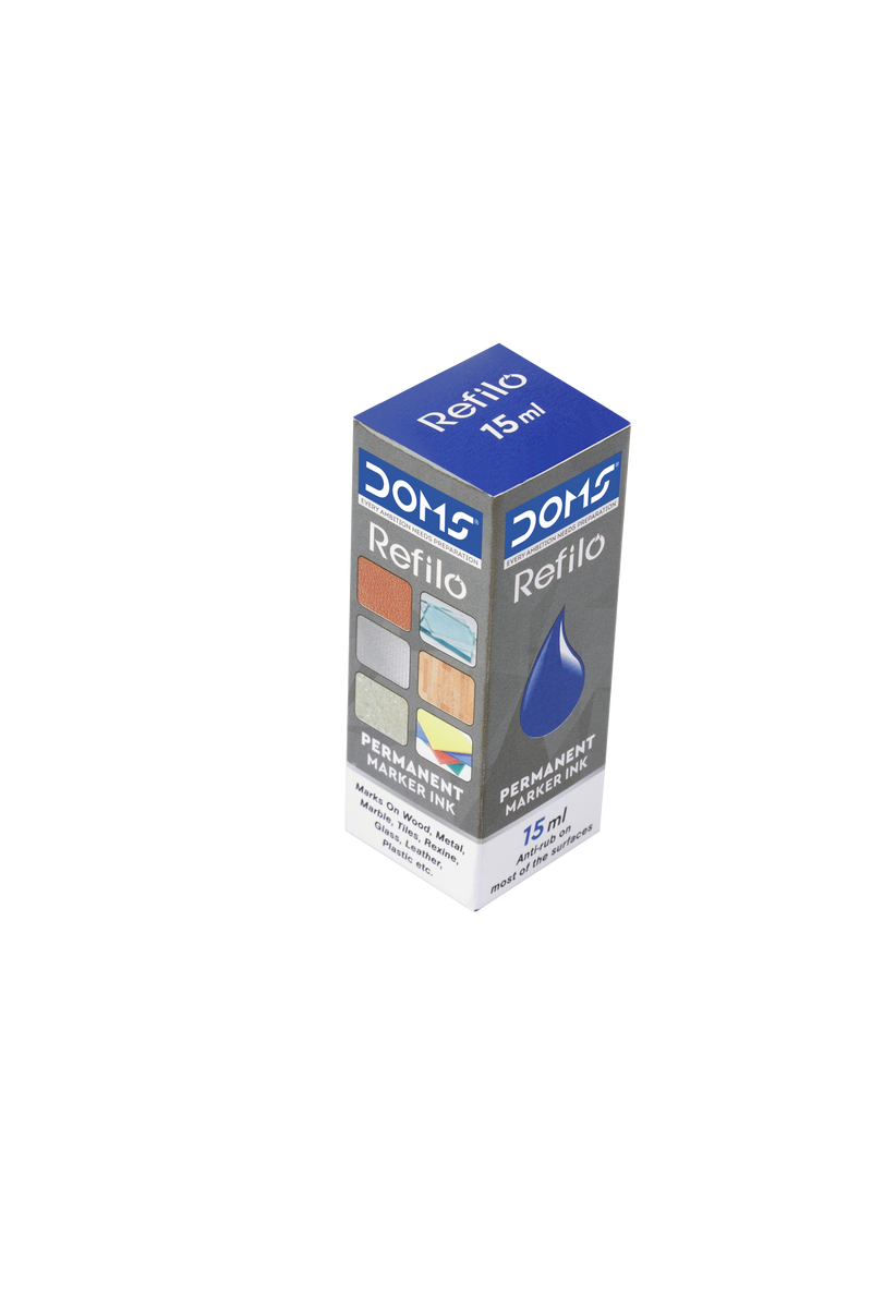 DOMS REFILO PERMANENT MARKER INK BLUE 15 ML PACK OF 2