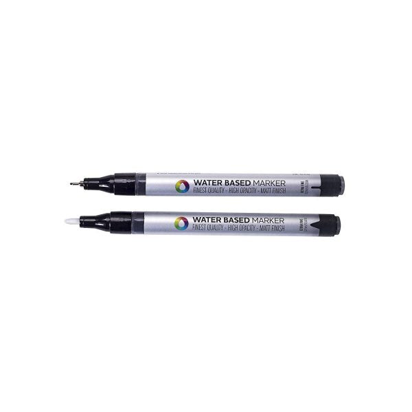 MTN Ultra Fine Water Based Marker [ 0.8 MM & 1.2MM ] Black