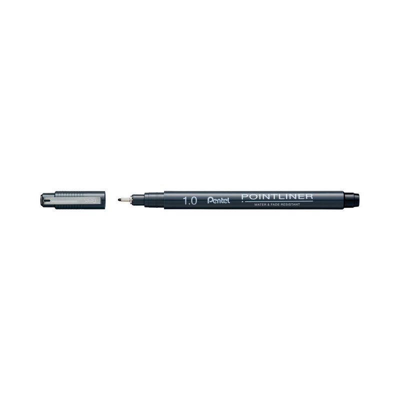 Pentel S20P-10A POINTLINER PIGMENT INK PEN 1.0MM -BLACK