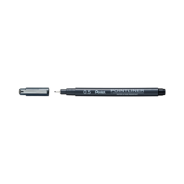 Pentel S20P-5A POINTLINER PIGMENT INK PEN 0.5MM -BLACK