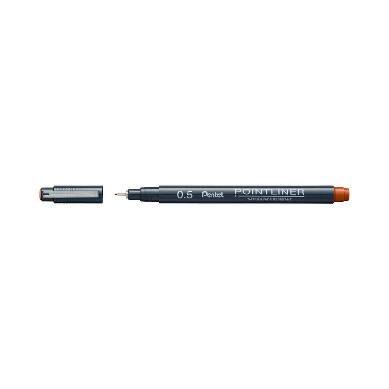 Pentel S20P-5SG POINTLINER PIGMENT INK PEN 0.5MM -SANGUINE