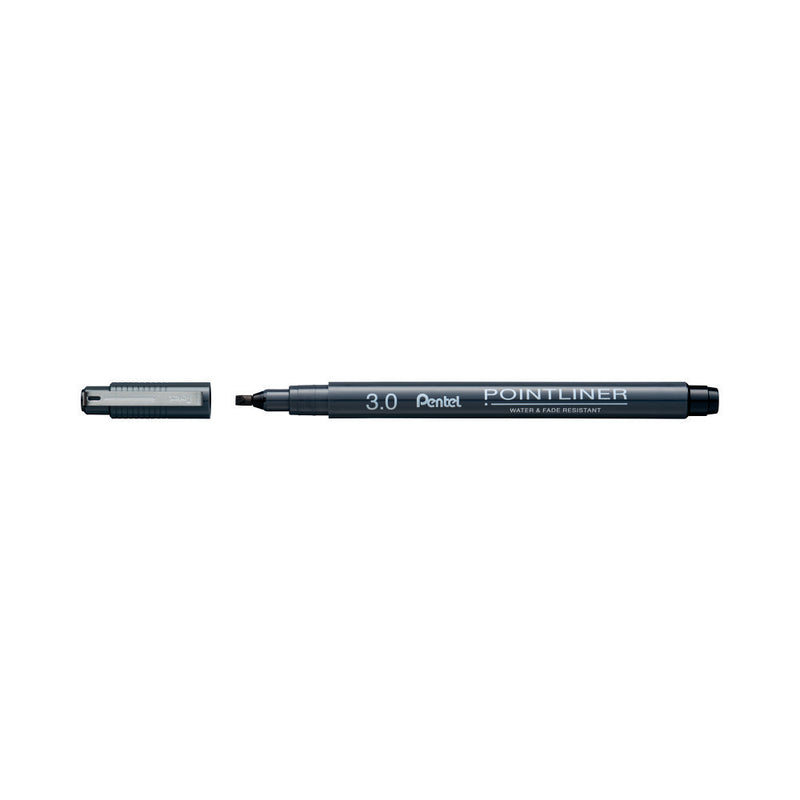 Pentel S20P-C30A POINTLINER CALLIGRAPHY PIGMENT INK PEN 3.0MM -BLACK