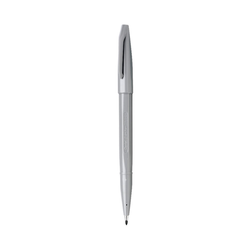 Pentel S520 SIGN PEN-1PC BLST PKG -GREY (N)