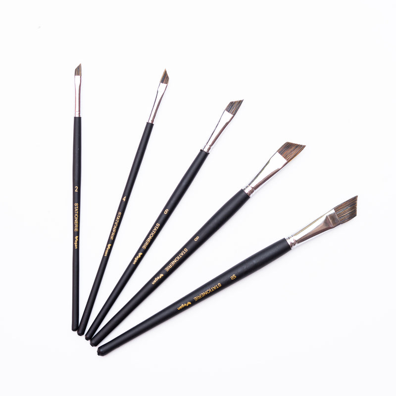 Stationerie Lite Series Angular Brush Set of 5 - Artikate Exclusive