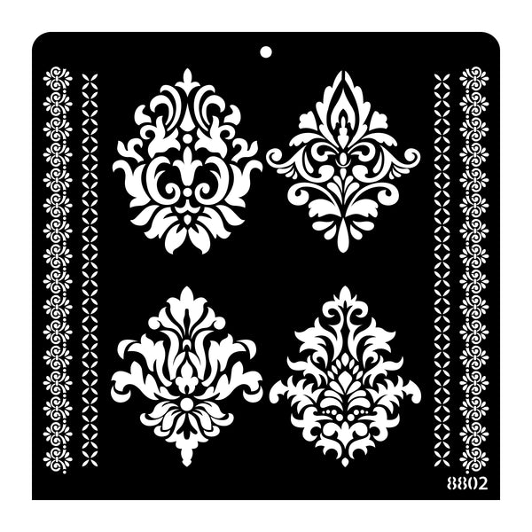 iCraft Home Decor Stencil-8802