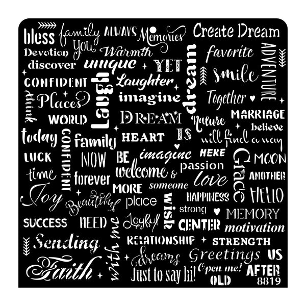 iCraft Home Decor Stencil-8819