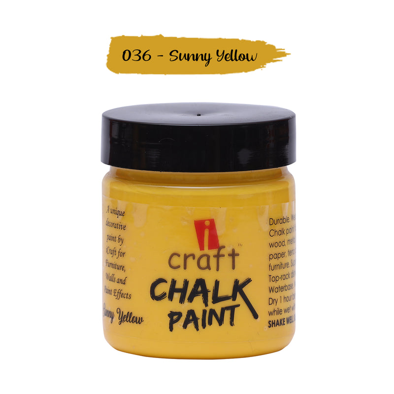 iCraft Chalk Paint -Sunny Yellow, 100ml
