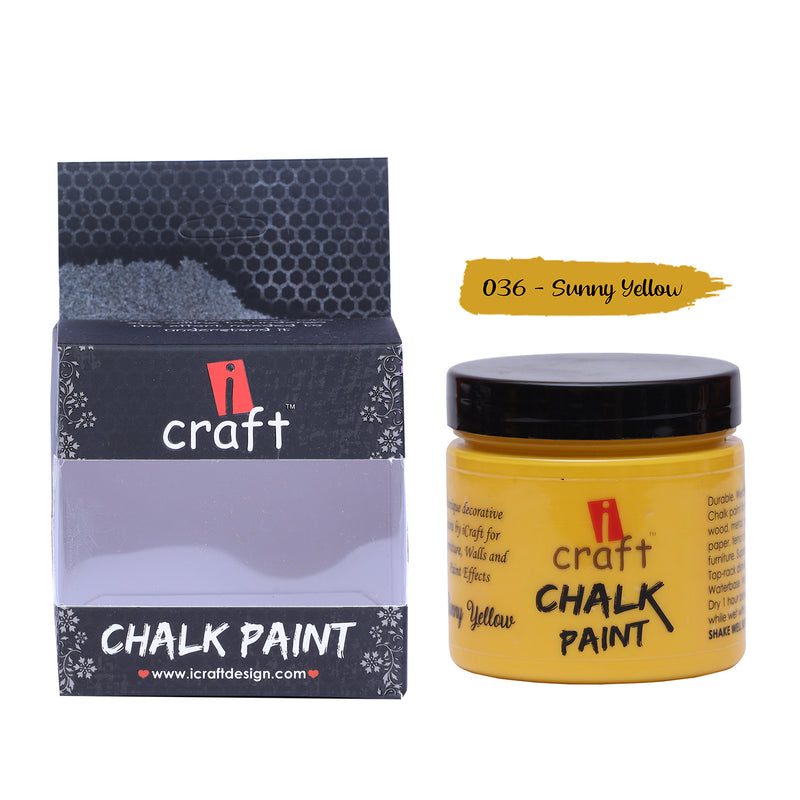 iCraft Chalk Paint -Sunny Yellow, 250ml