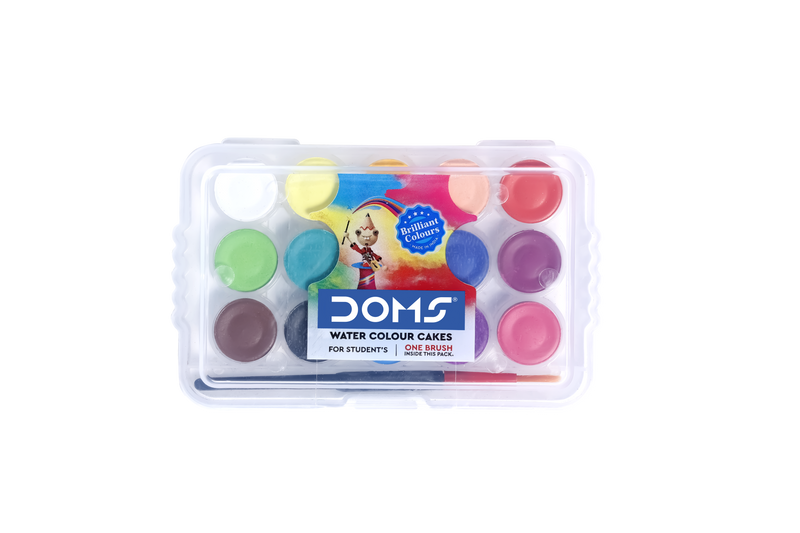 DOMS WATER COLOR CAKES 15 SHADES (15 mm) (PACK OF 10)