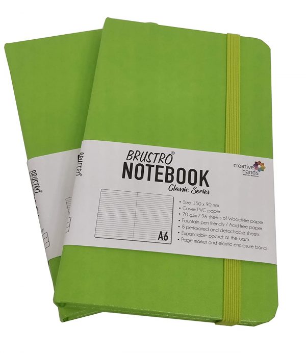 BRUSTRO NOTEBOOK CLASSIC SERIES TWIN PACK A6 GREEN