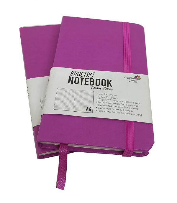 BRUSTRO NOTEBOOK CLASSIC SERIES TWIN PACK A6 ROSE