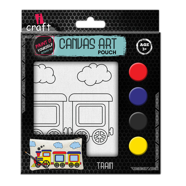iCraft DIY Canvas Pouch-Train