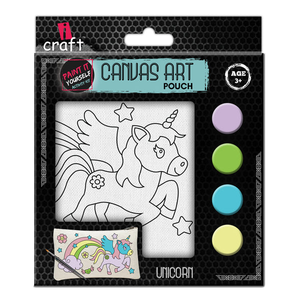 iCraft DIY Canvas Pouch-Unicorn