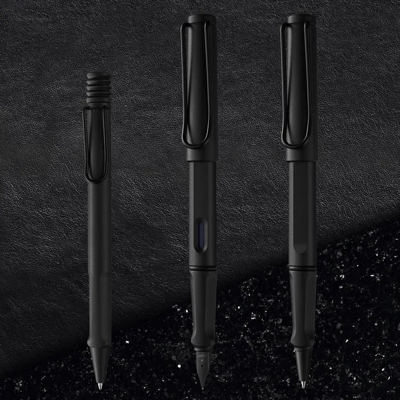 Lamy Safari 317 Rollerball Pen Matte Black With Black Plated Clip